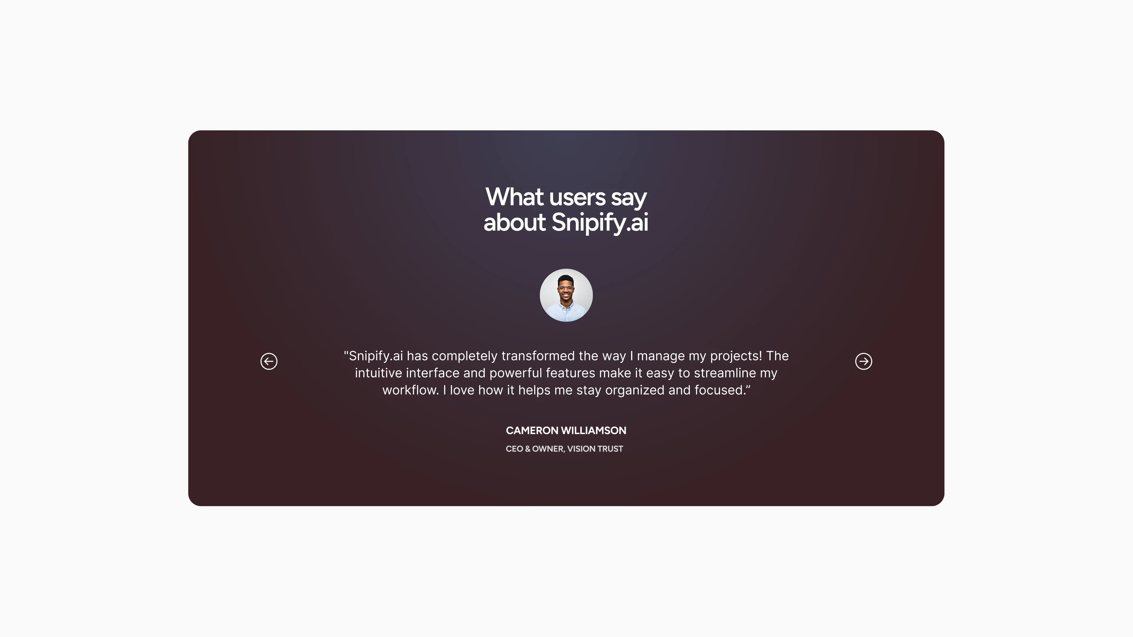 Snipify.ai — visual 3